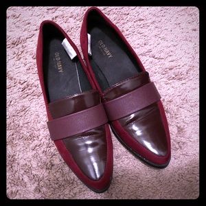 Old Navy Maroon Suede Loafers Size 8
